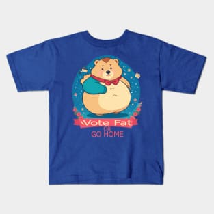 fat cute bear Kids T-Shirt